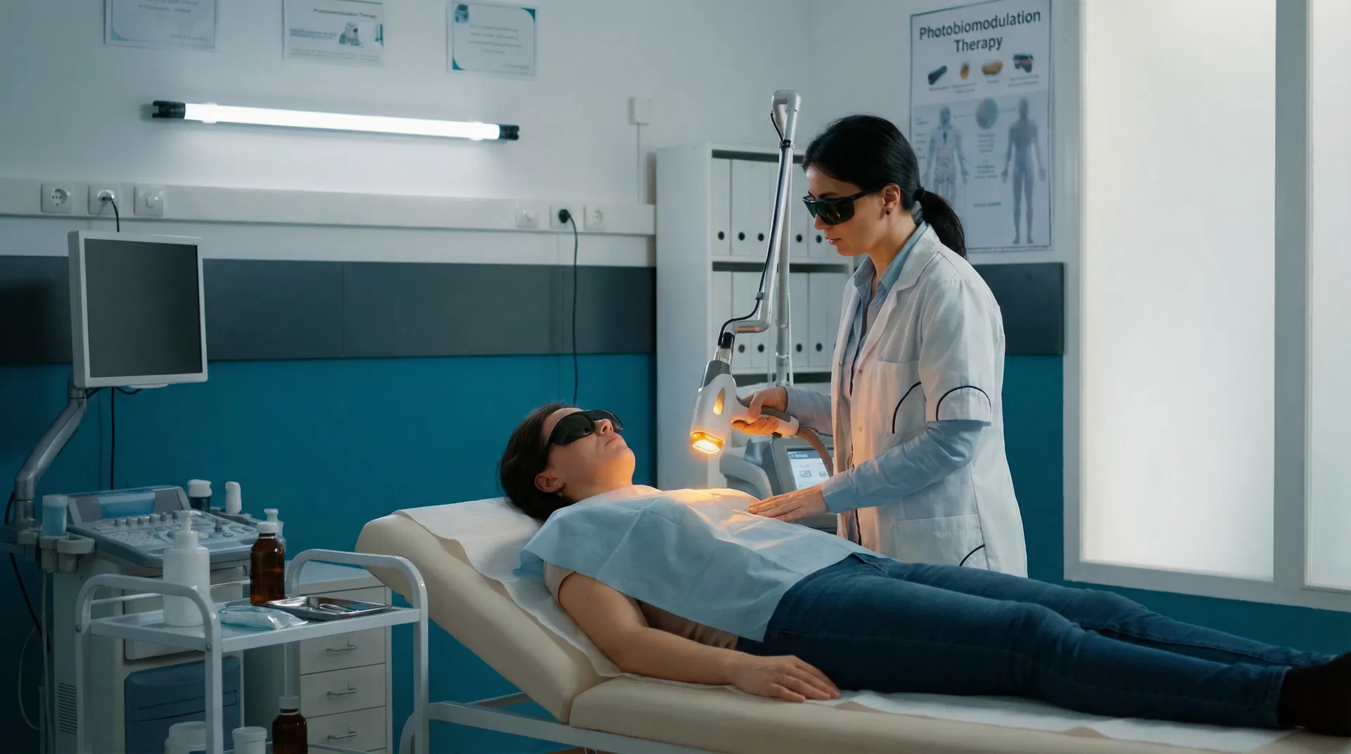 Class IV laser therapy treatment session