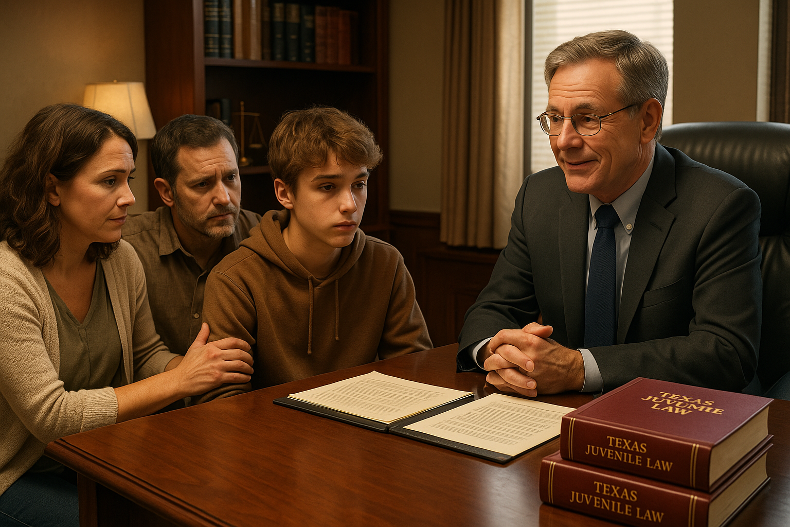 Compassionate family consultation with experienced juvenile attorney and concerned parents
