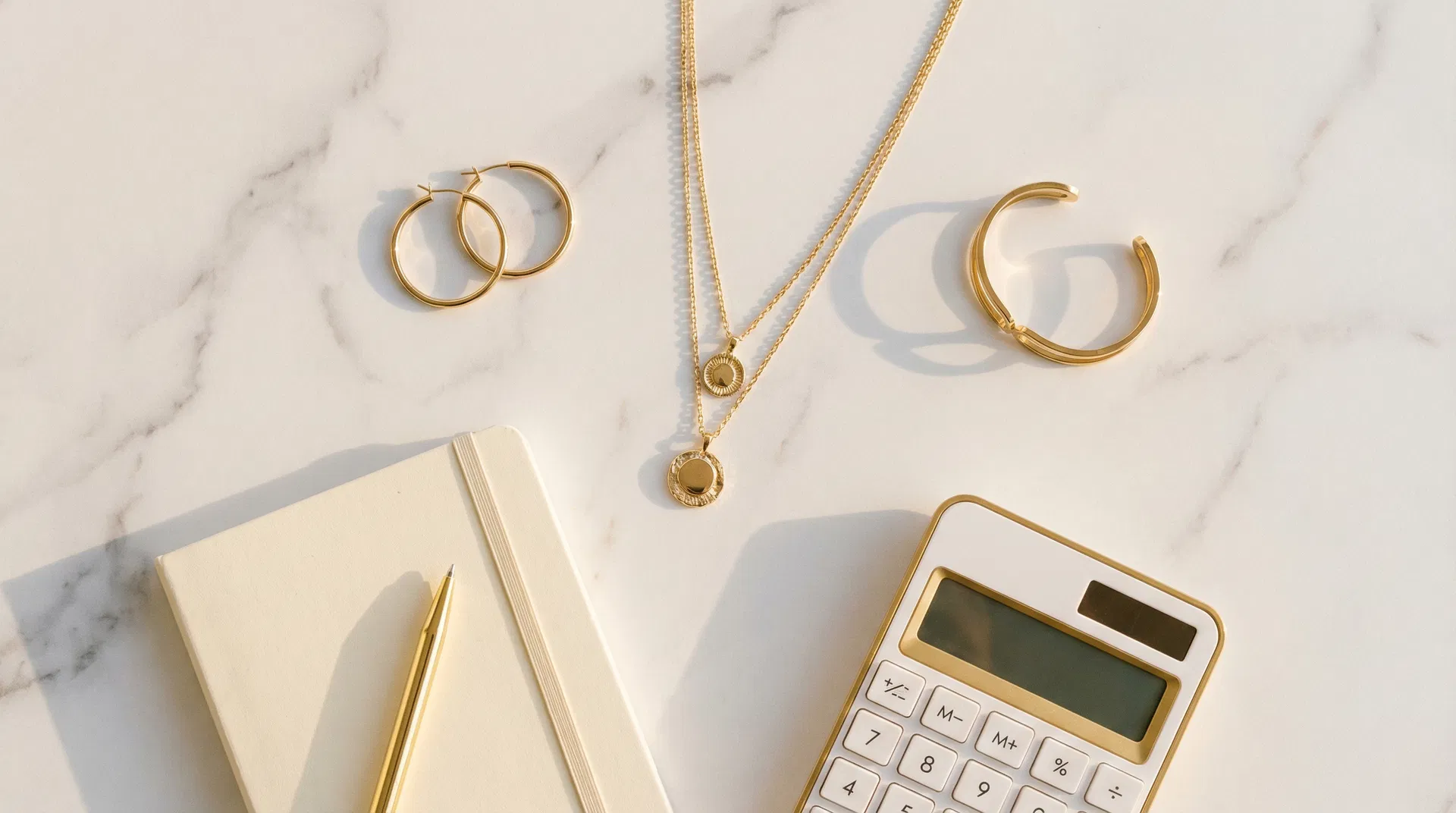 Semijoias e calculadora