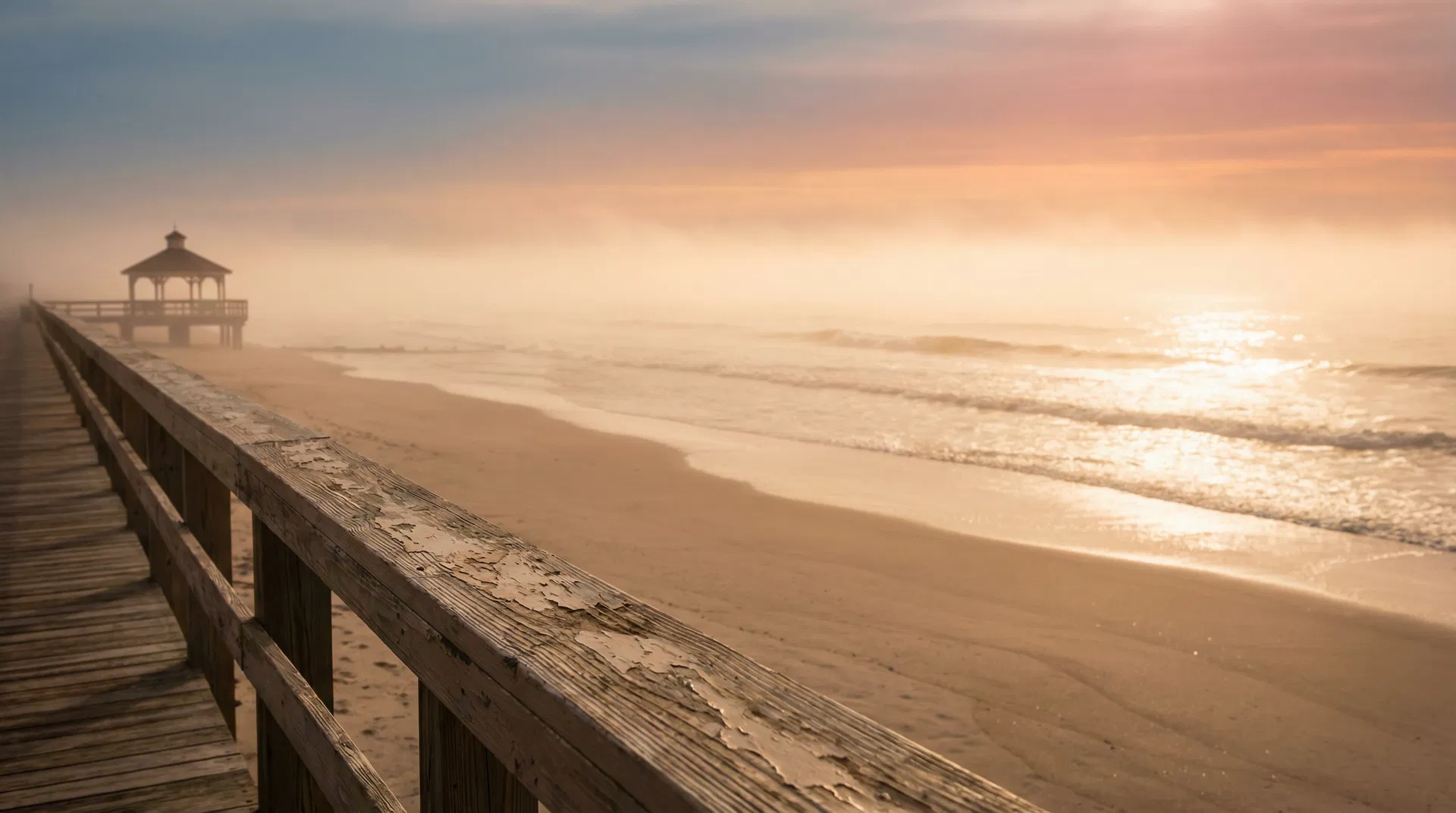 Spring Lake beach at sunrise