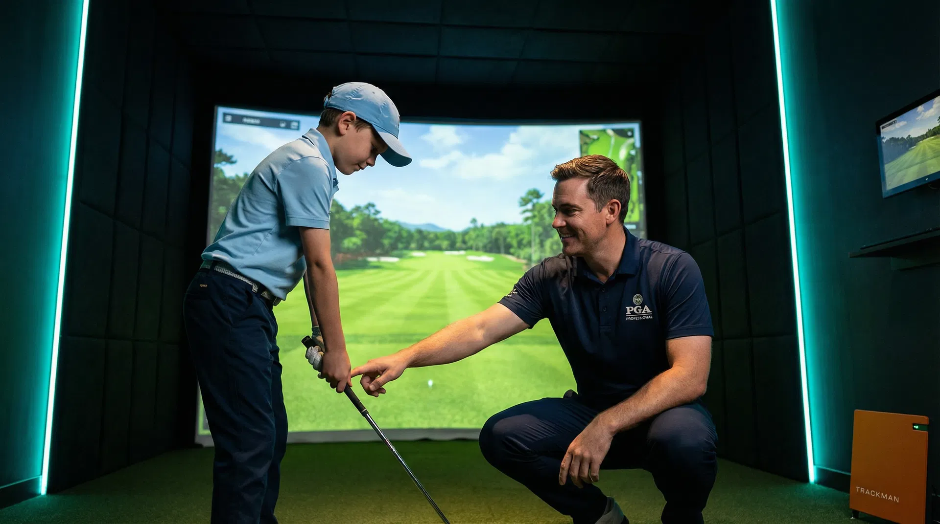 Junior golfer with PGA coach