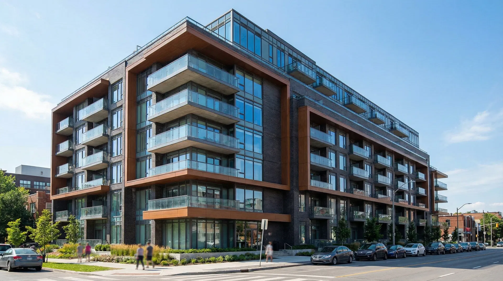 Modern condo building