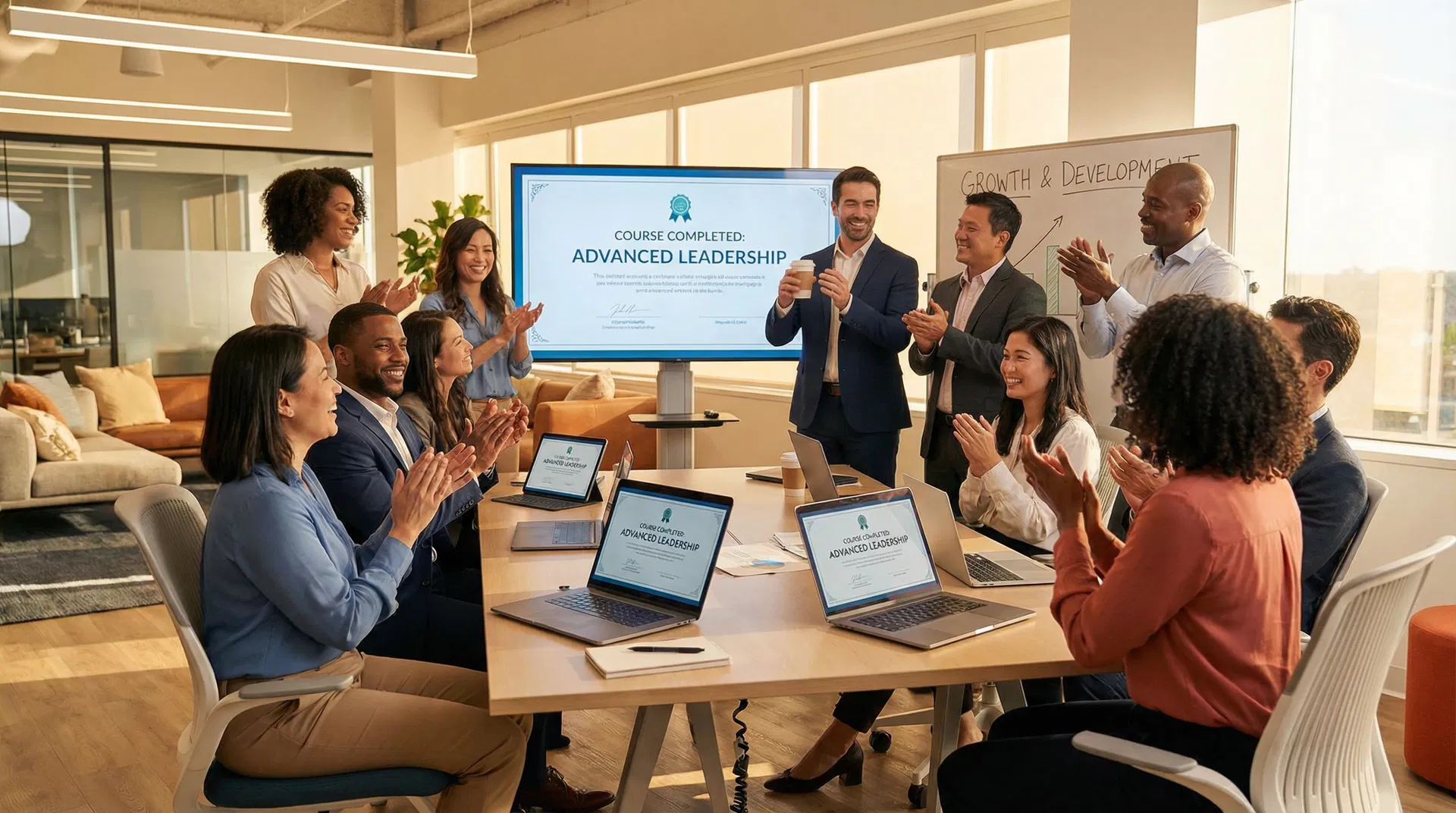 Alunos celebrando sucesso