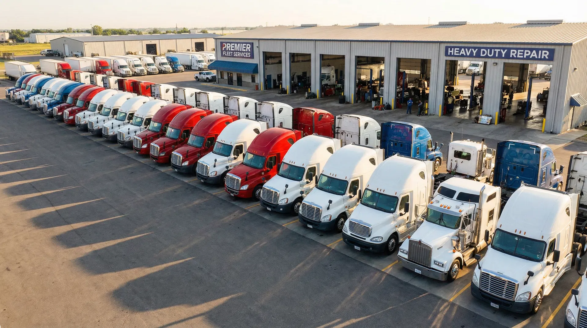 Fleet of commercial trucks