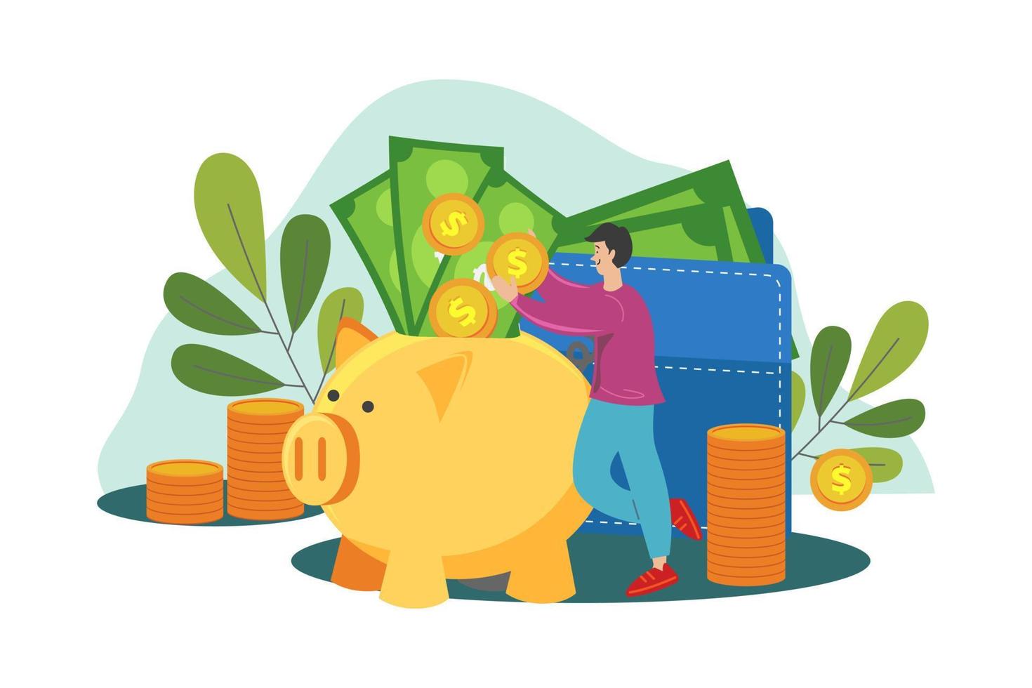 Saving Money Illustration