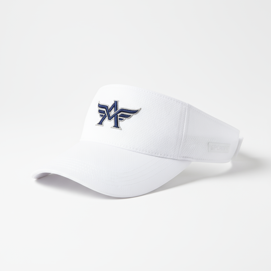 Sports visor with curved brim for summer events
