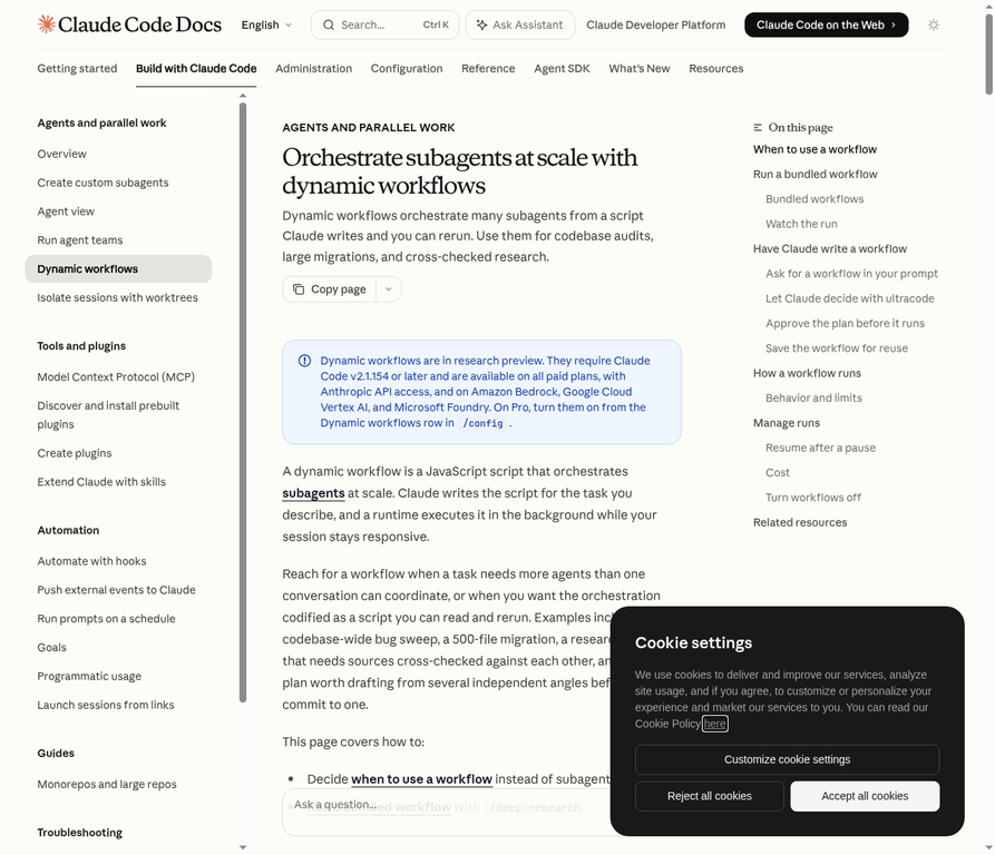 Dynamic Workflows in Claude Code