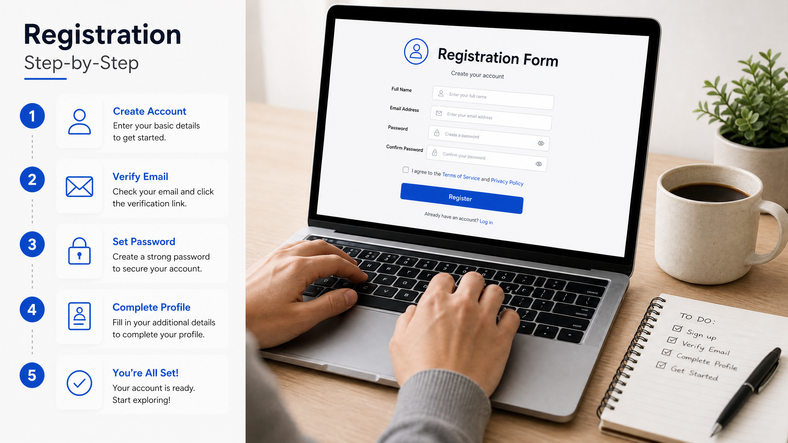 Seseorang sedang mengisi formulir pendaftaran pelatihan ISO 9001 secara online.
