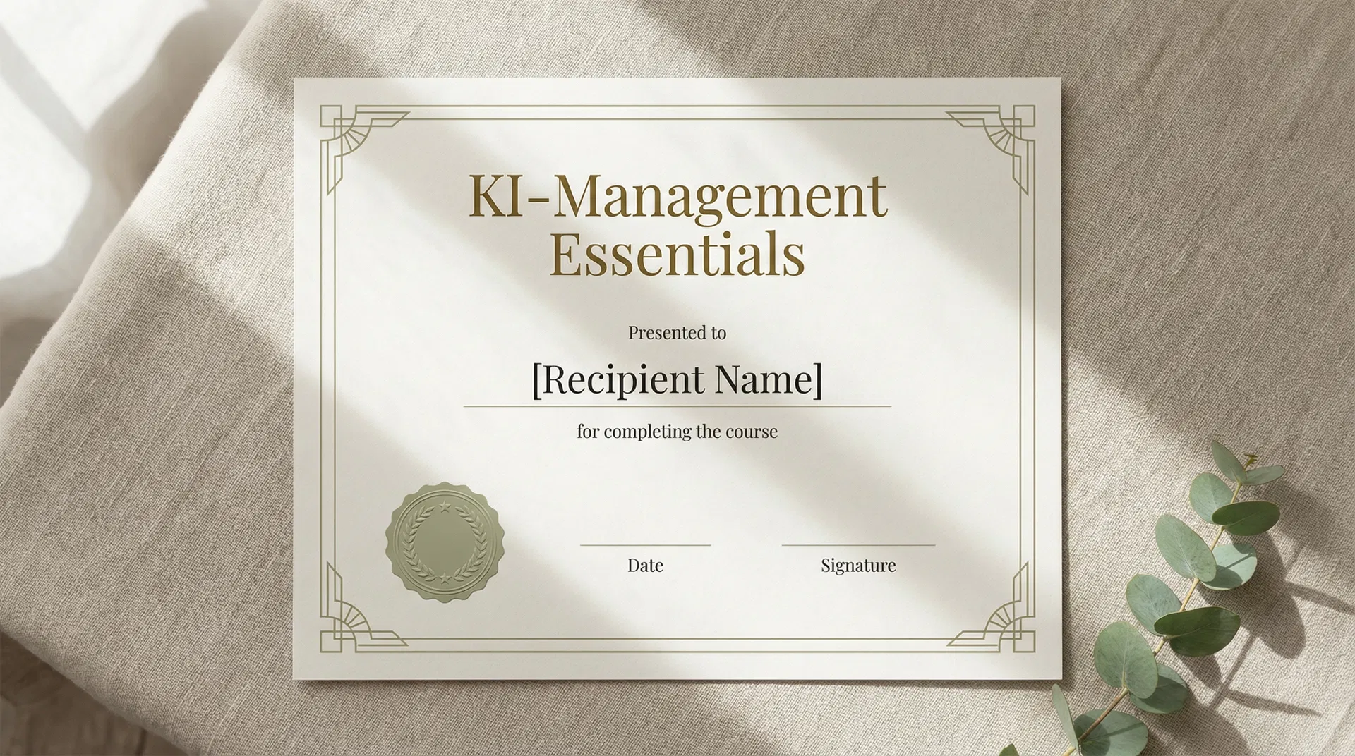 KI-Management Essentials Zertifikat