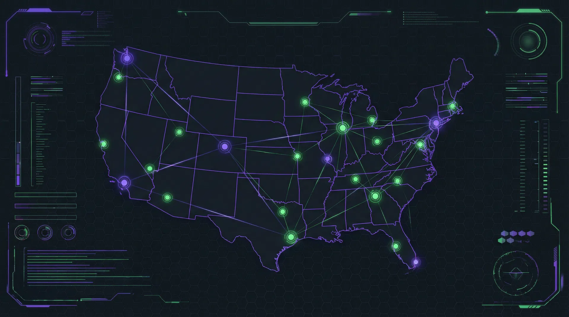 US map showing nationwide real estate SEO coverage across all 50 states