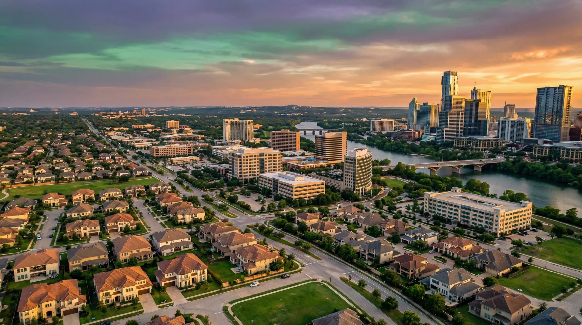 Modern real estate cityscape - AI-powered SEO for real estate investors