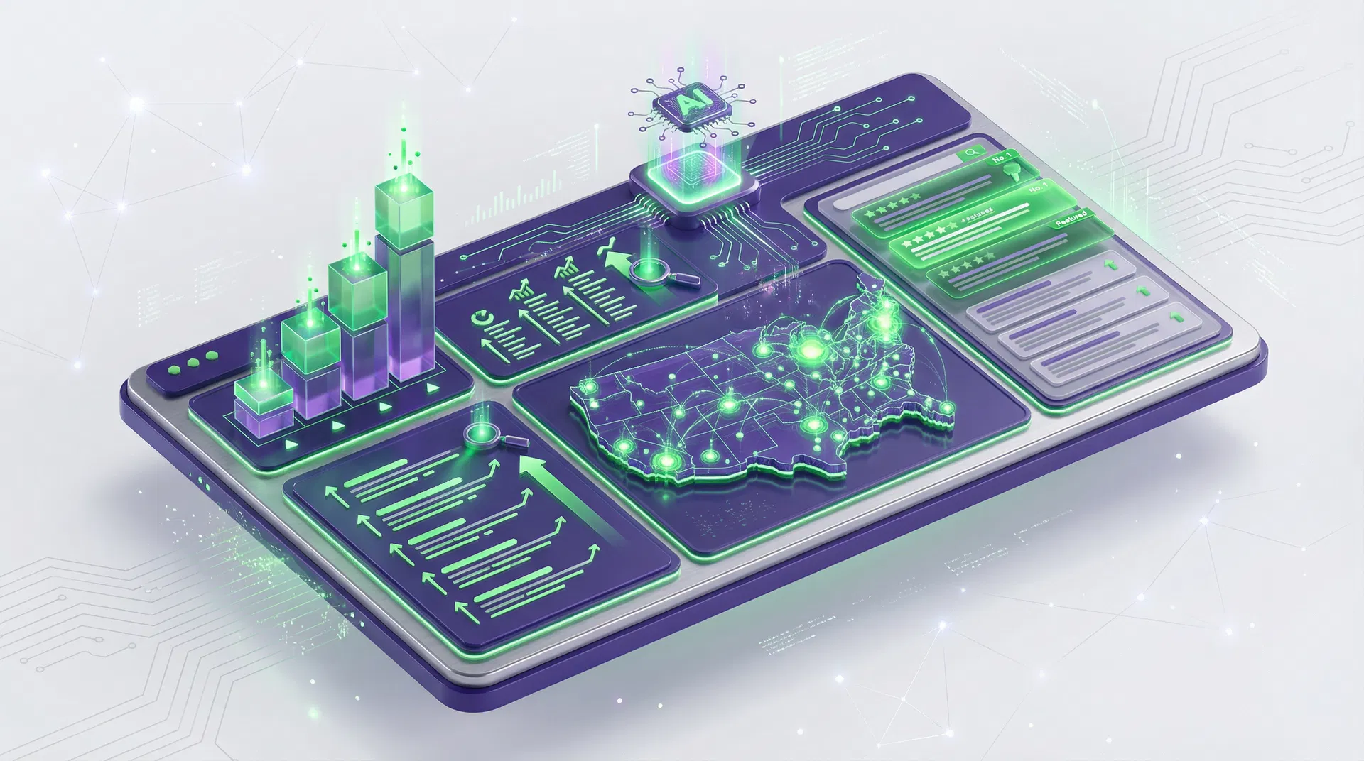 AI-powered SEO analytics dashboard for real estate investors