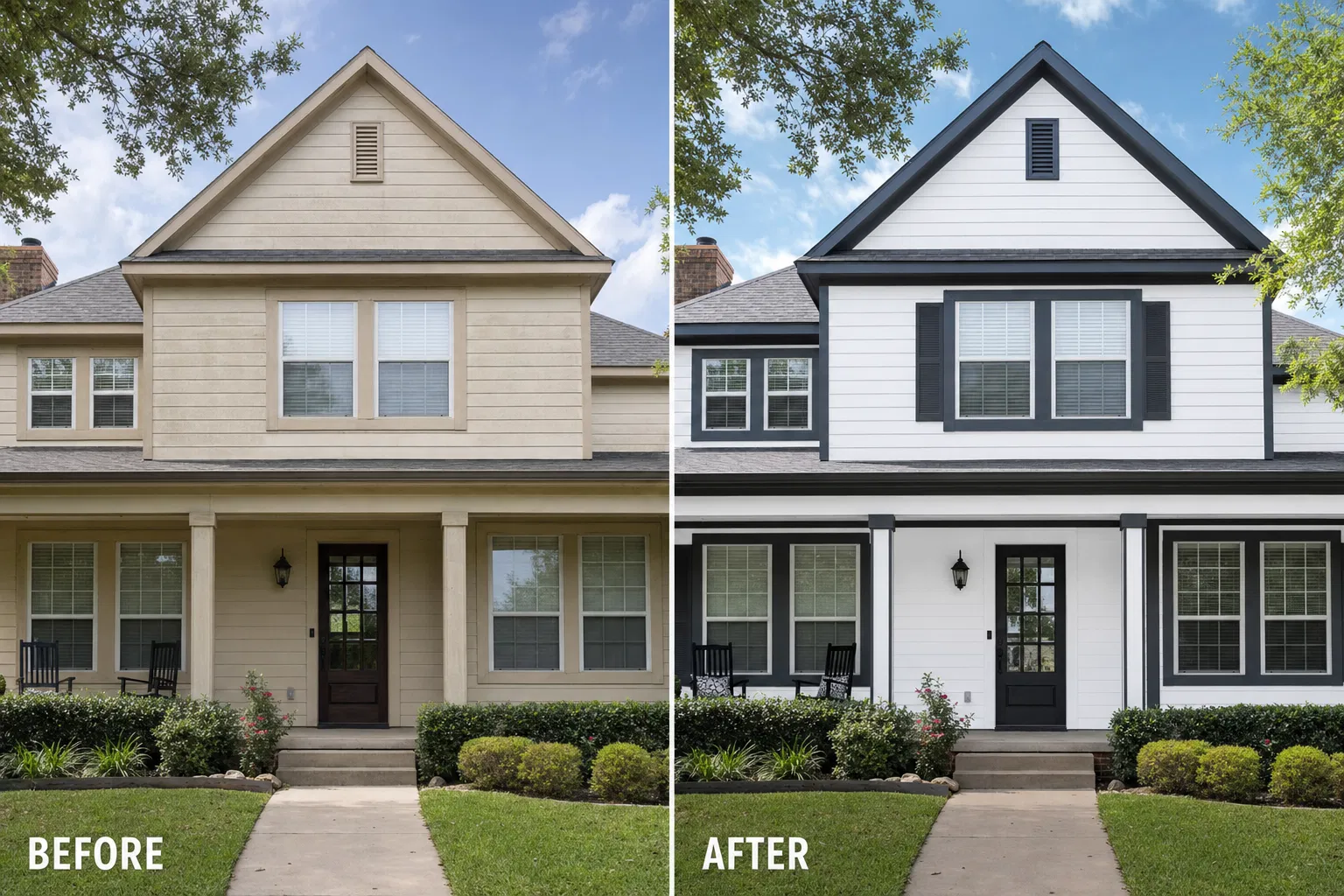 Exterior painting transformation