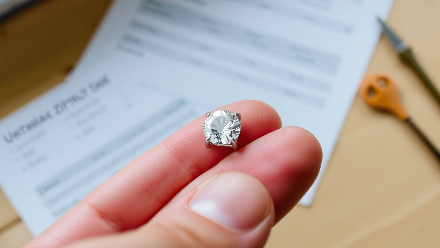 High-purity zirconia crystal sample held between fingers, demonstrating the exceptional clarity and quality of our premium zirconia materials
