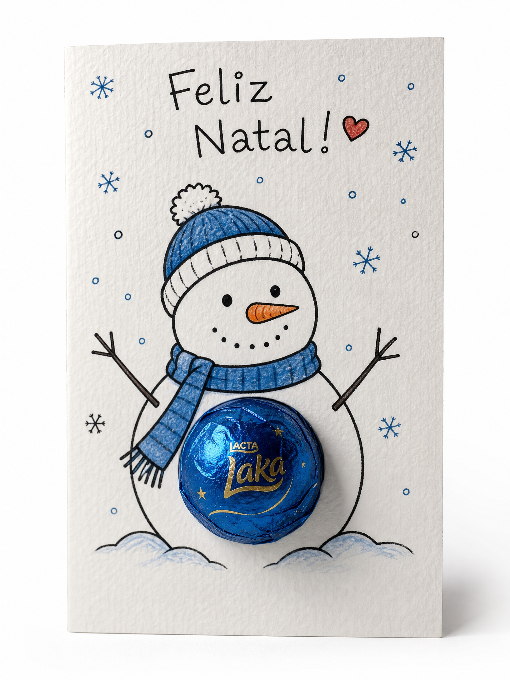 Cartão de Boneco de Neve