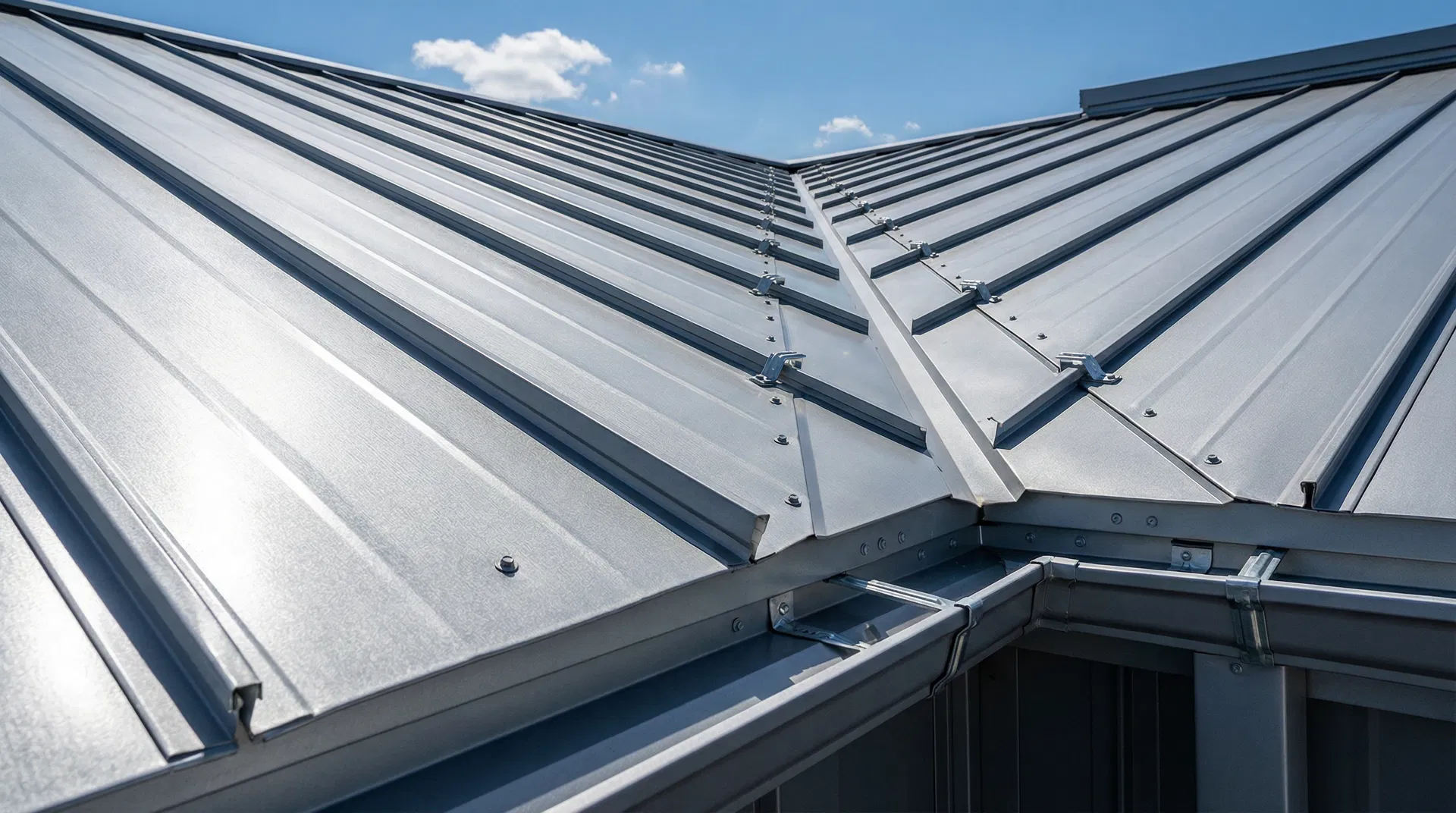 Metal commercial roofing