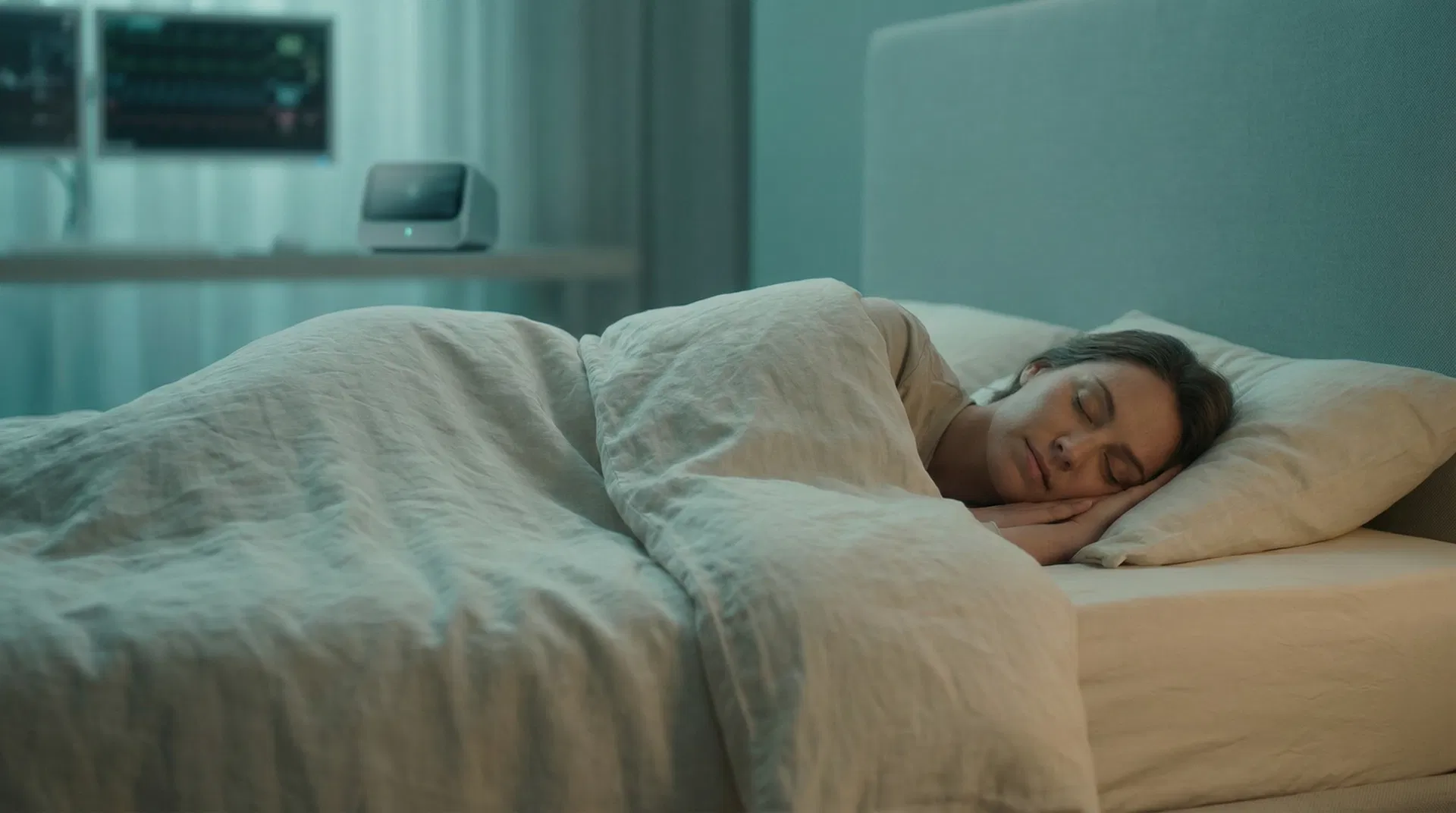 Paciente dormindo com monitoramento