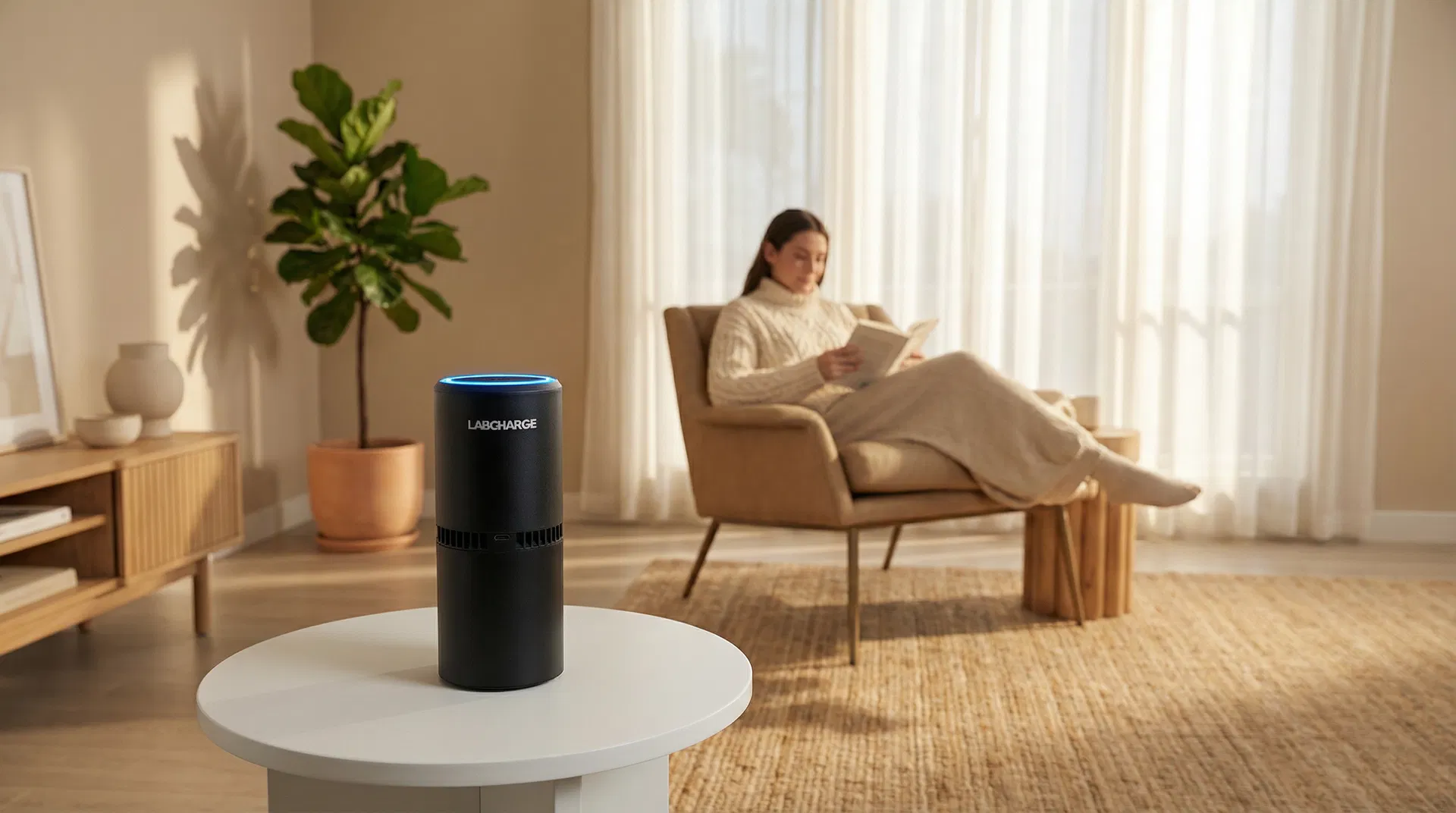 Lab Charge in modern living room