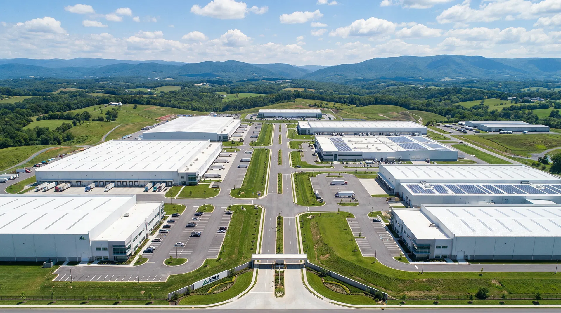 Complexo industrial moderno