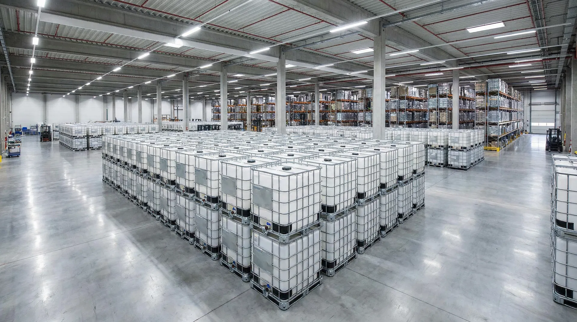 IBCs em armazém moderno