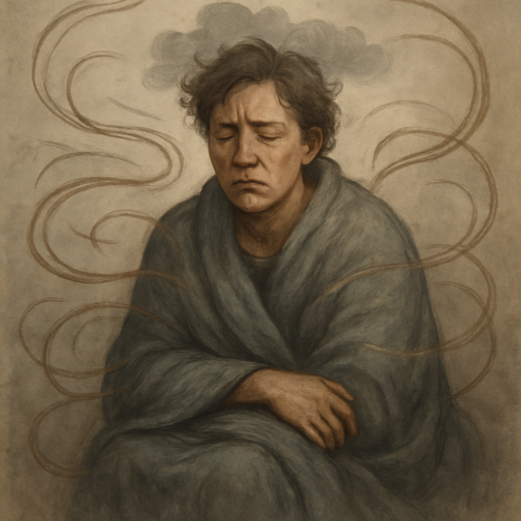 صورة توضح الألم والتعب وضباب الفيبرو