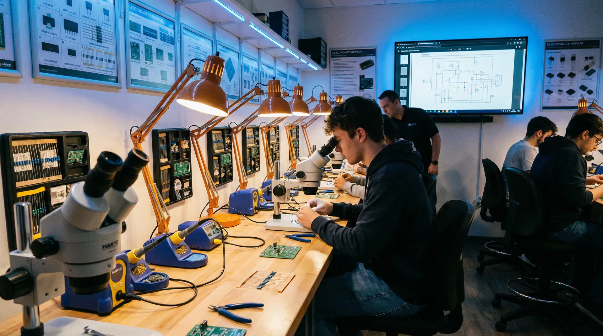 Taller de formación en reparación electrónica