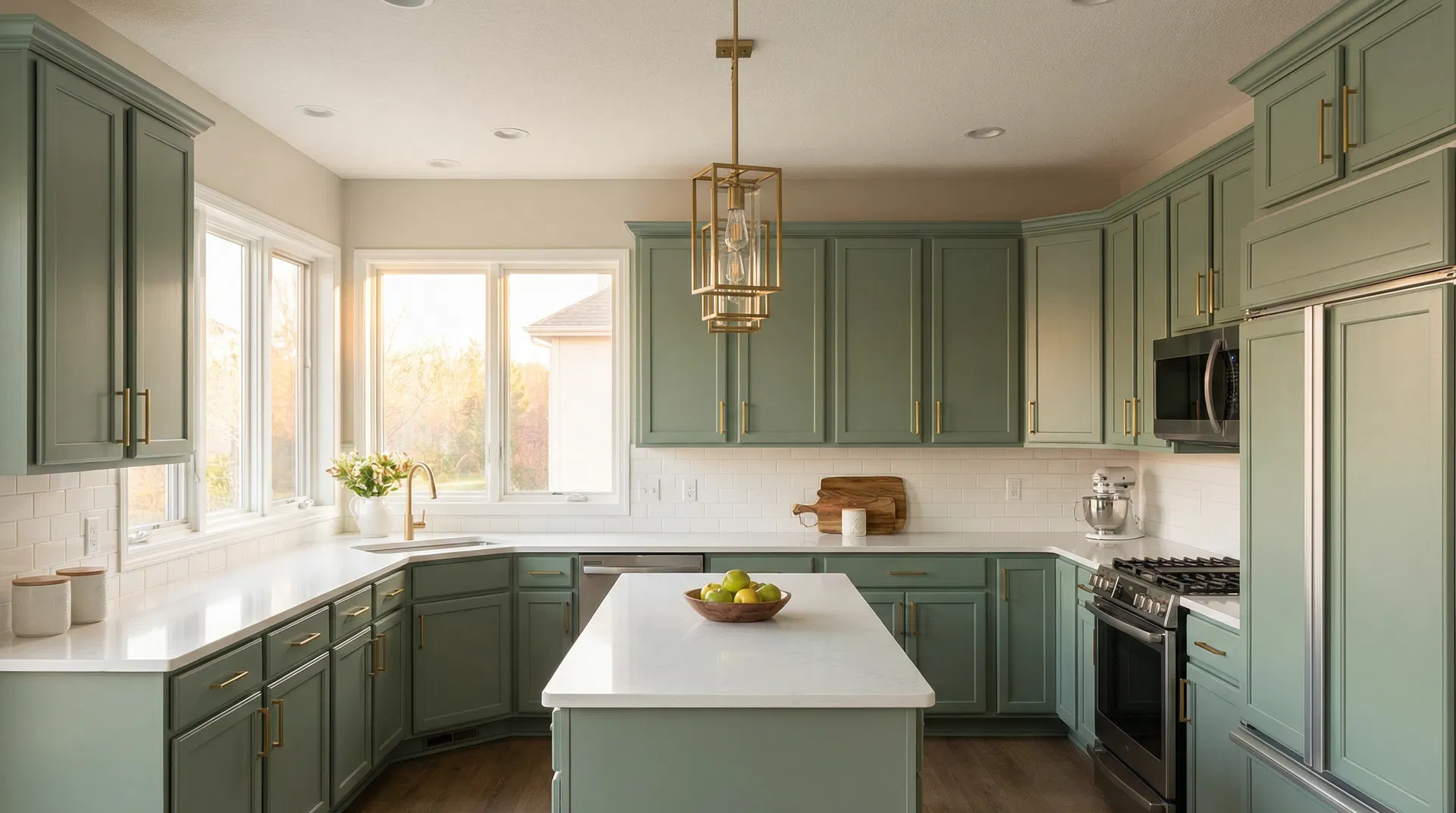 Kitchen after respraying
