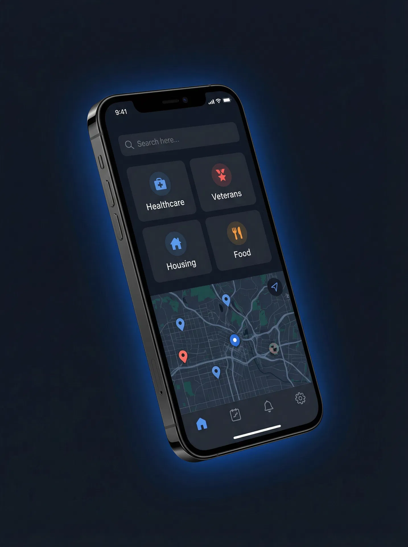ONEClayton 2.0 mobile app on a smartphone