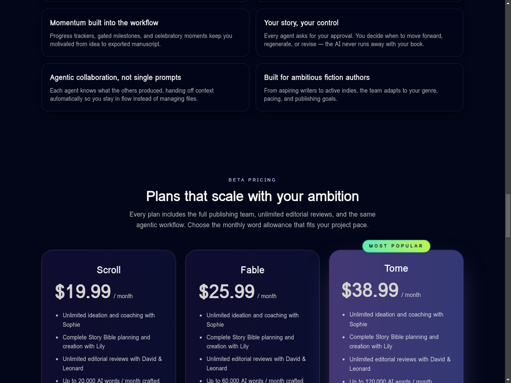 QuillCrew AI Pricing