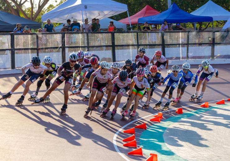 Inicio del Campeonato Nacional de Patinaje de Velocidad