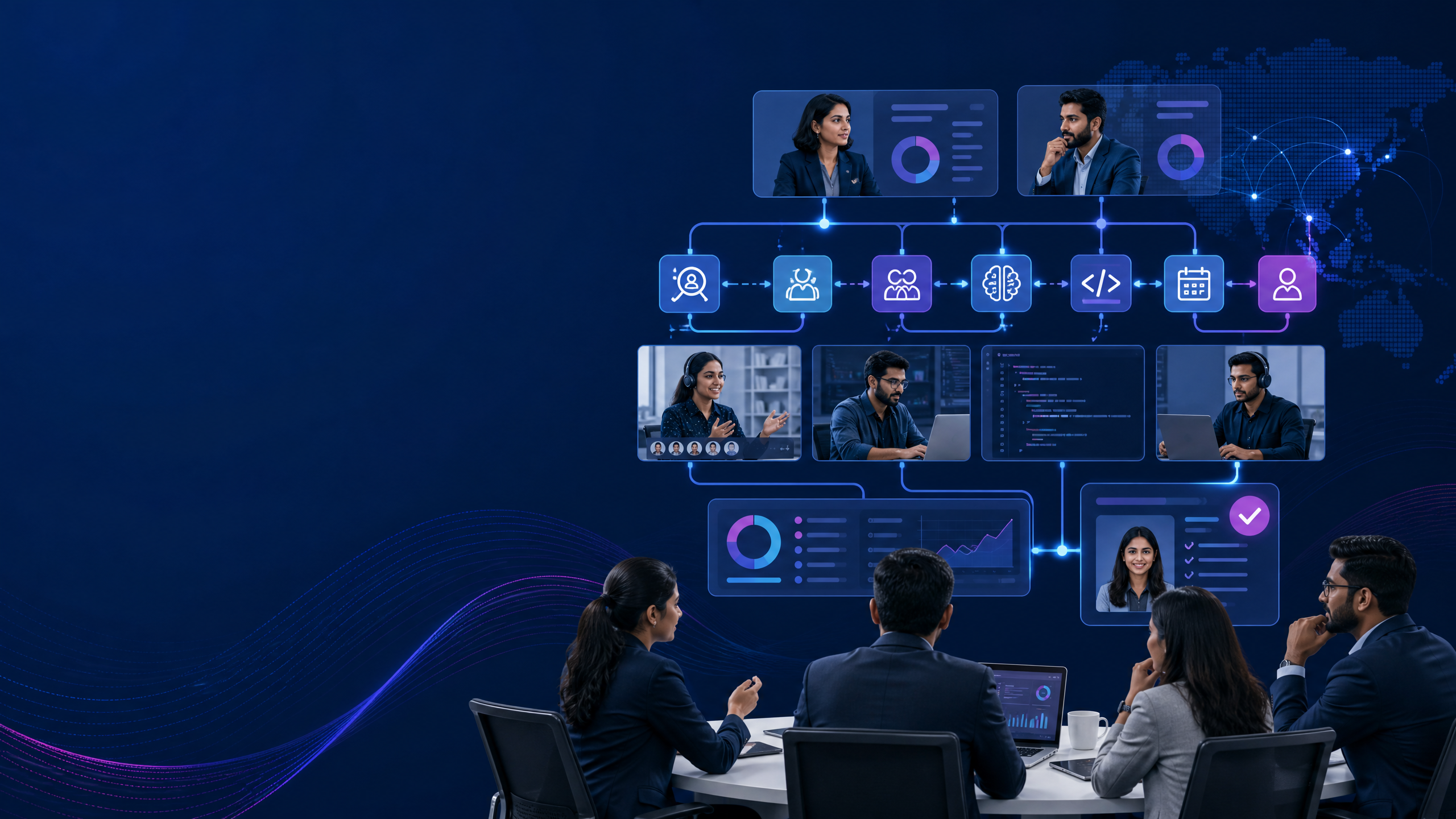The Complete Guide to Interview as a Service India for Better Hiring Decisions 1 Interview as a service India workflow connecting recruiters, expert interviewers, AI interviews, technical evaluation, and hiring decisions
