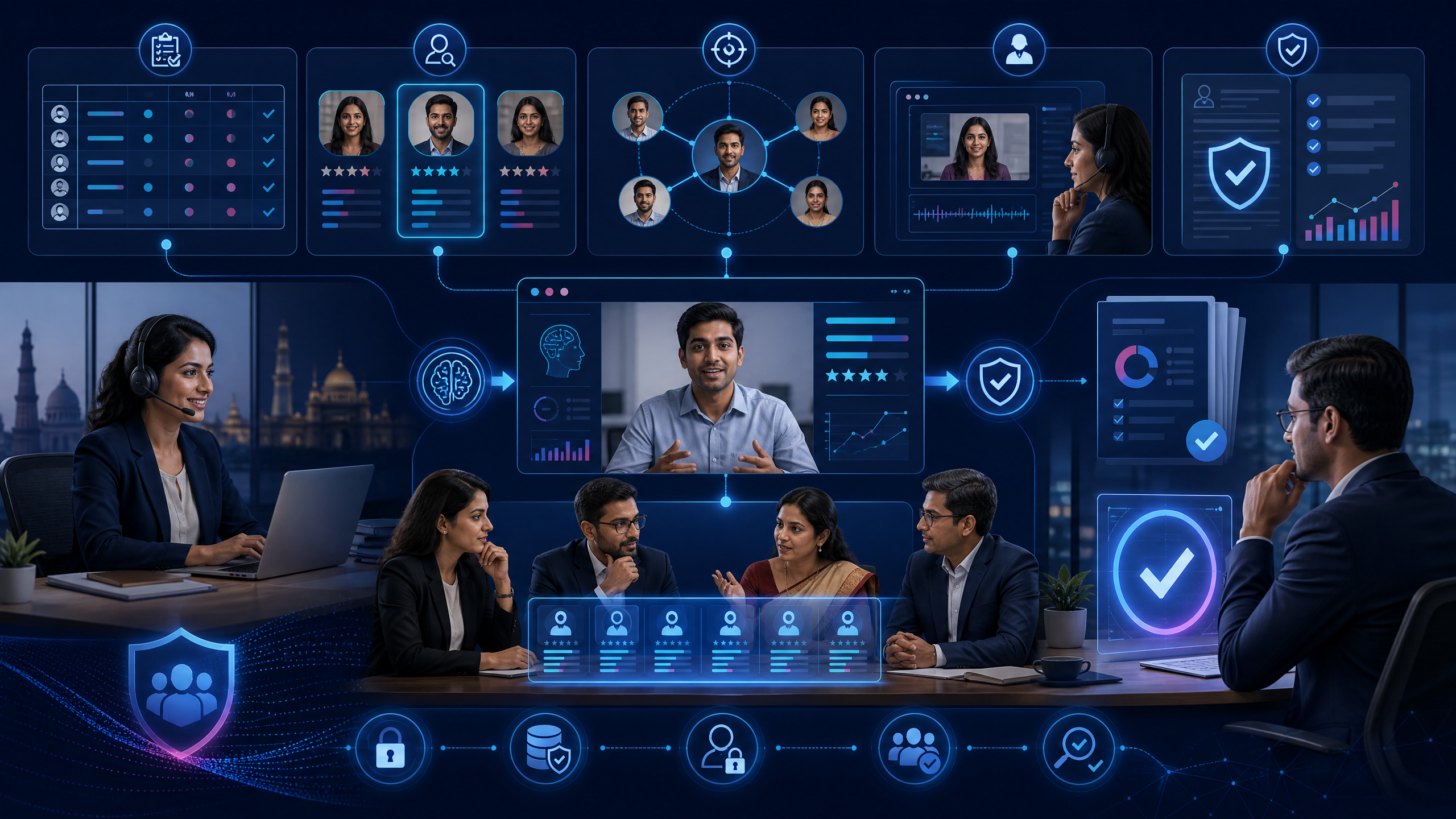 The Complete Guide to Interview as a Service India for Better Hiring Decisions 3 Interview as a service India quality framework showing rubric calibration, human oversight, evidence-linked scorecards, and fair hiring decisions