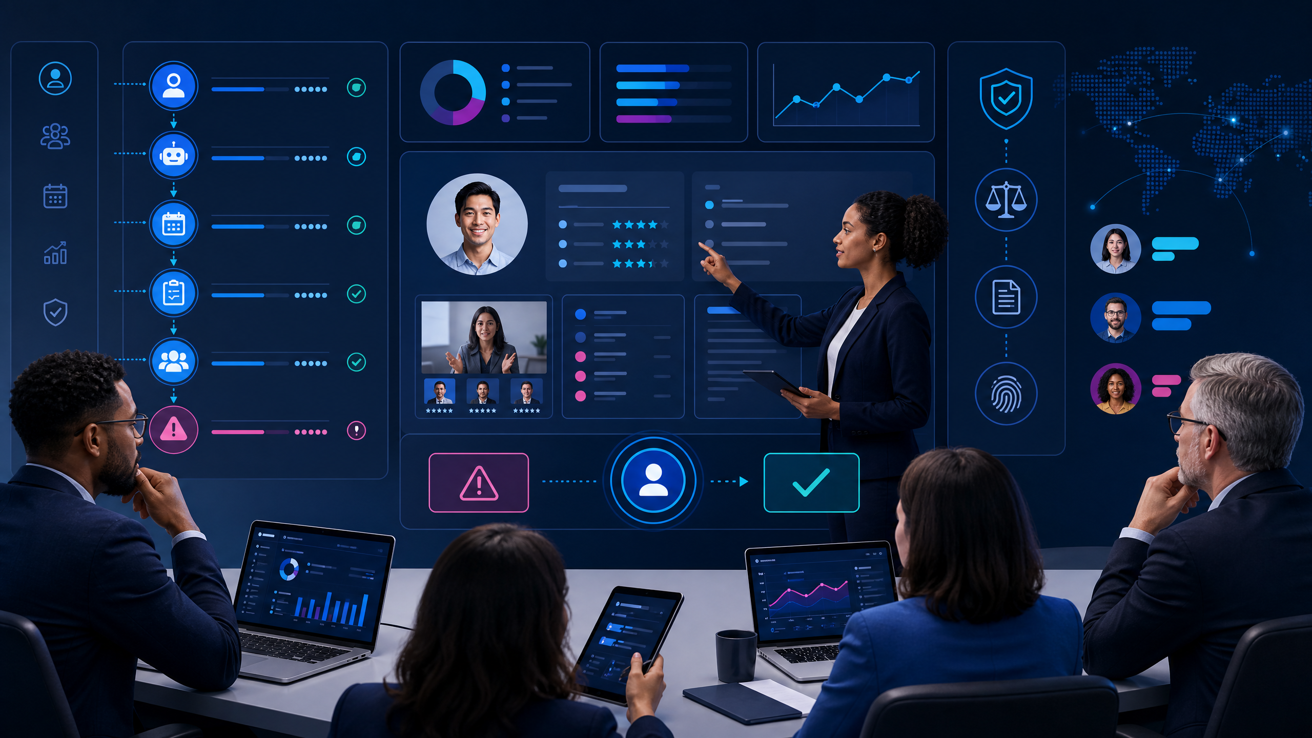 The Complete Guide to Recruitment Process Automation with the Right Hiring Workflow 3 Recruitment process automation balancing AI-assisted workflows with human approval and accountable hiring decisions