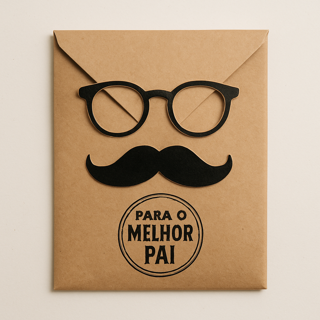 Embalagem Envelope com Bigode e Óculos