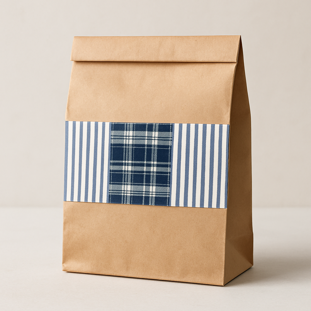 Embalagem Estampa de Listras ou Xadrez Masculino