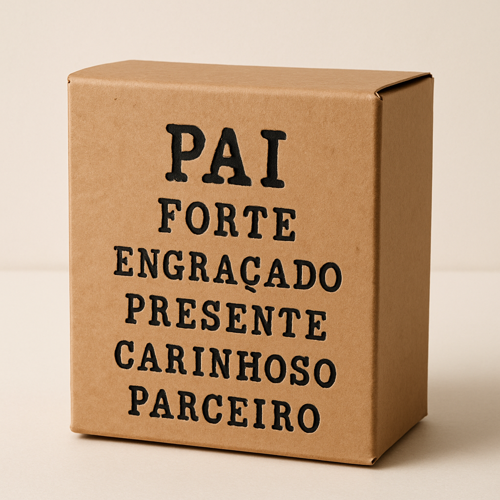 Embalagem Caixinha com Jogo de Palavras