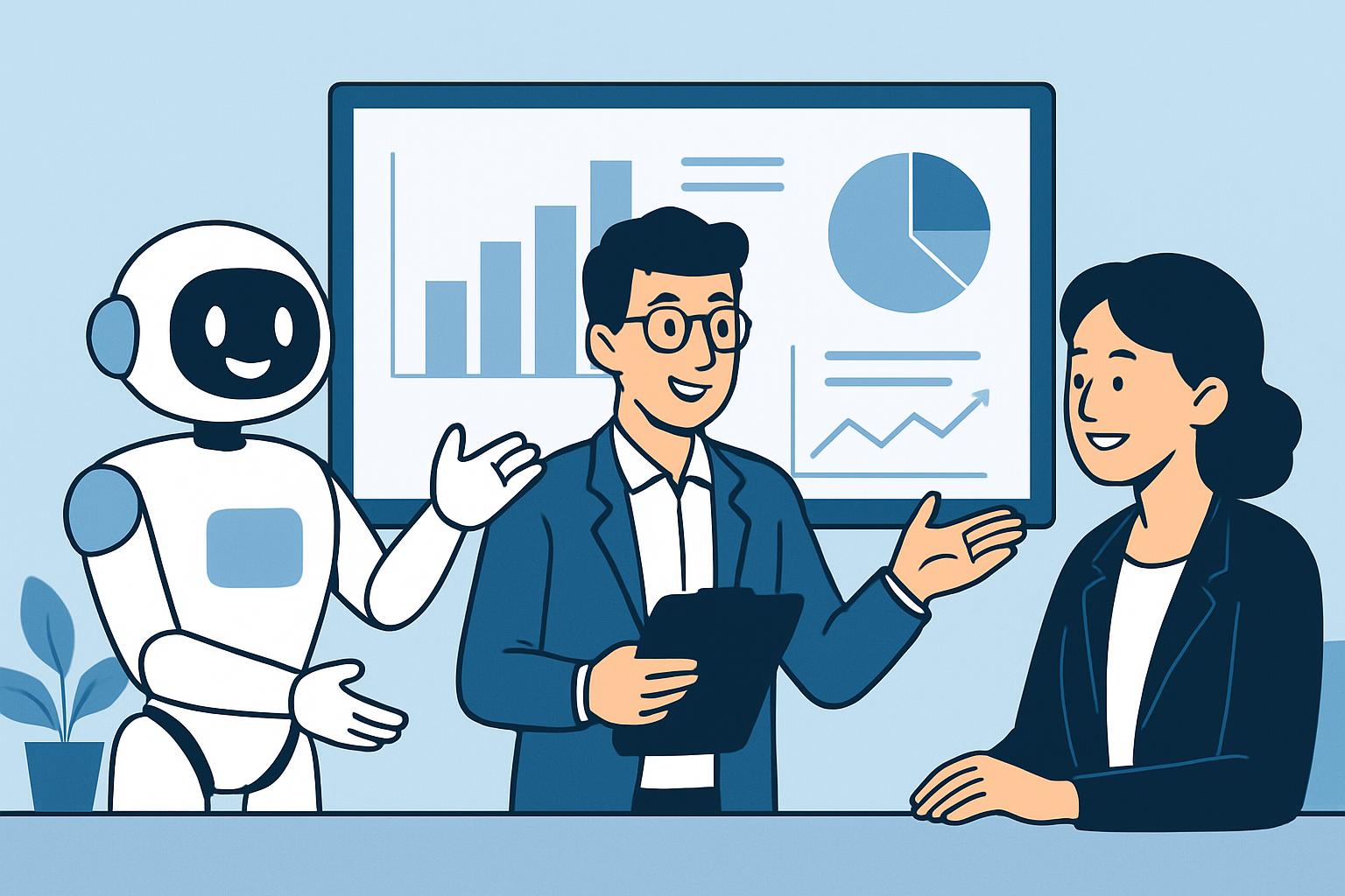 AI assisting marketing agency with client presentation