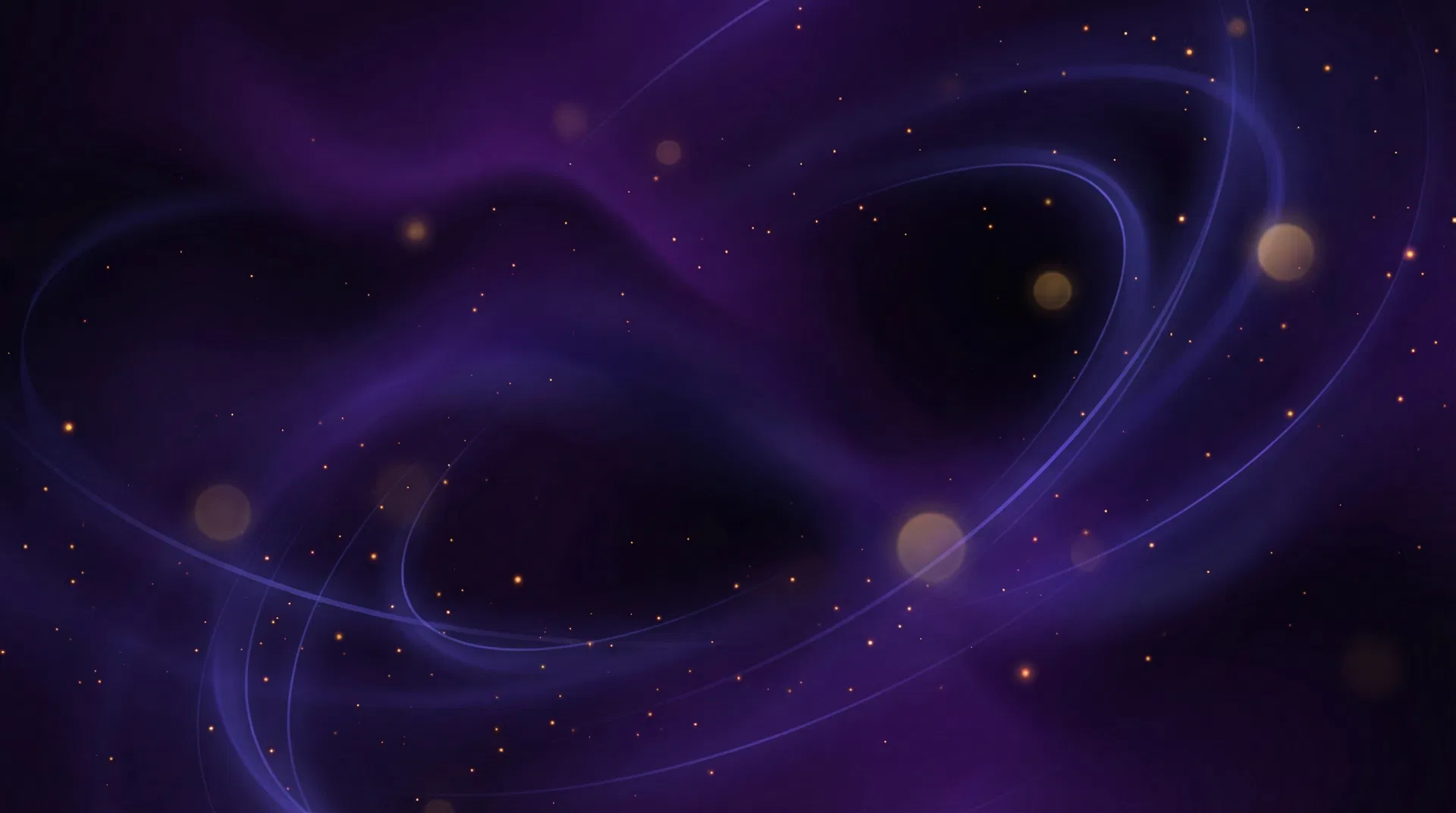 Fond cosmique violet avec effets lumineux pour agence web Zylok