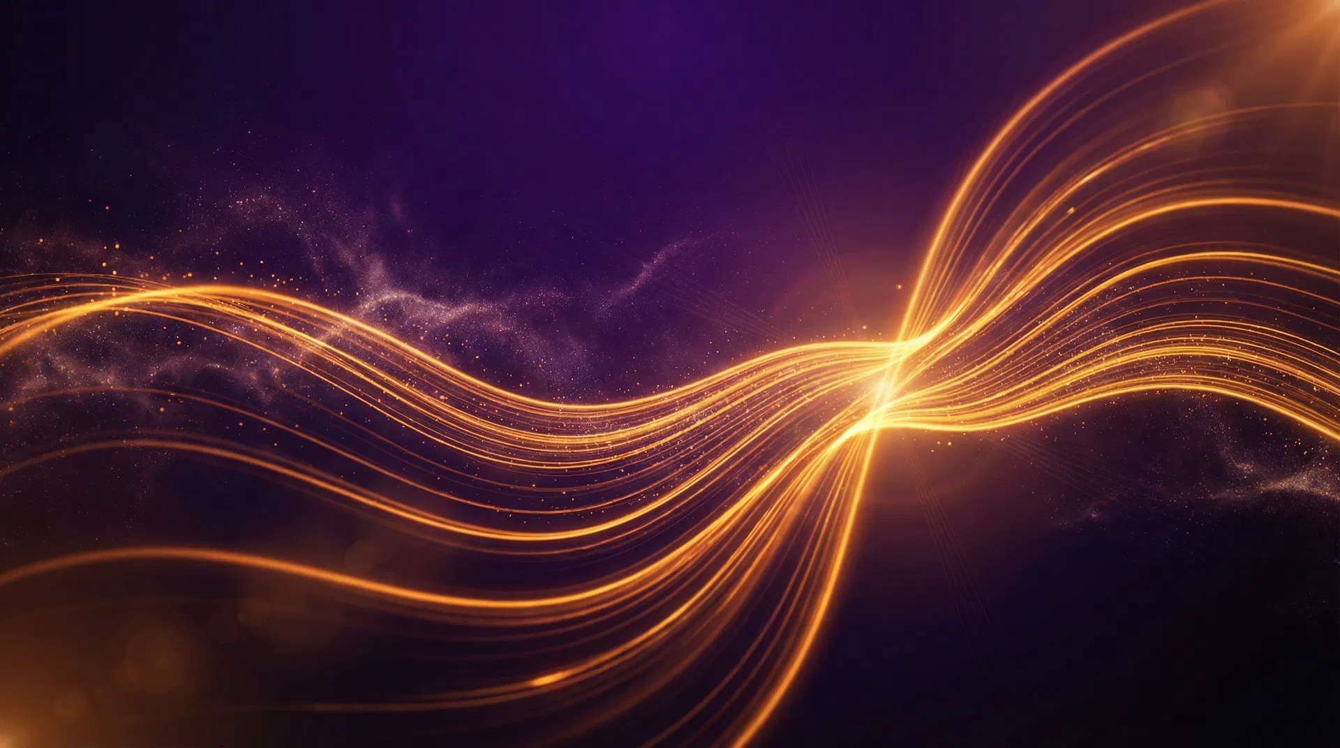 Fond abstrait violet et orange pour section appel à l'action