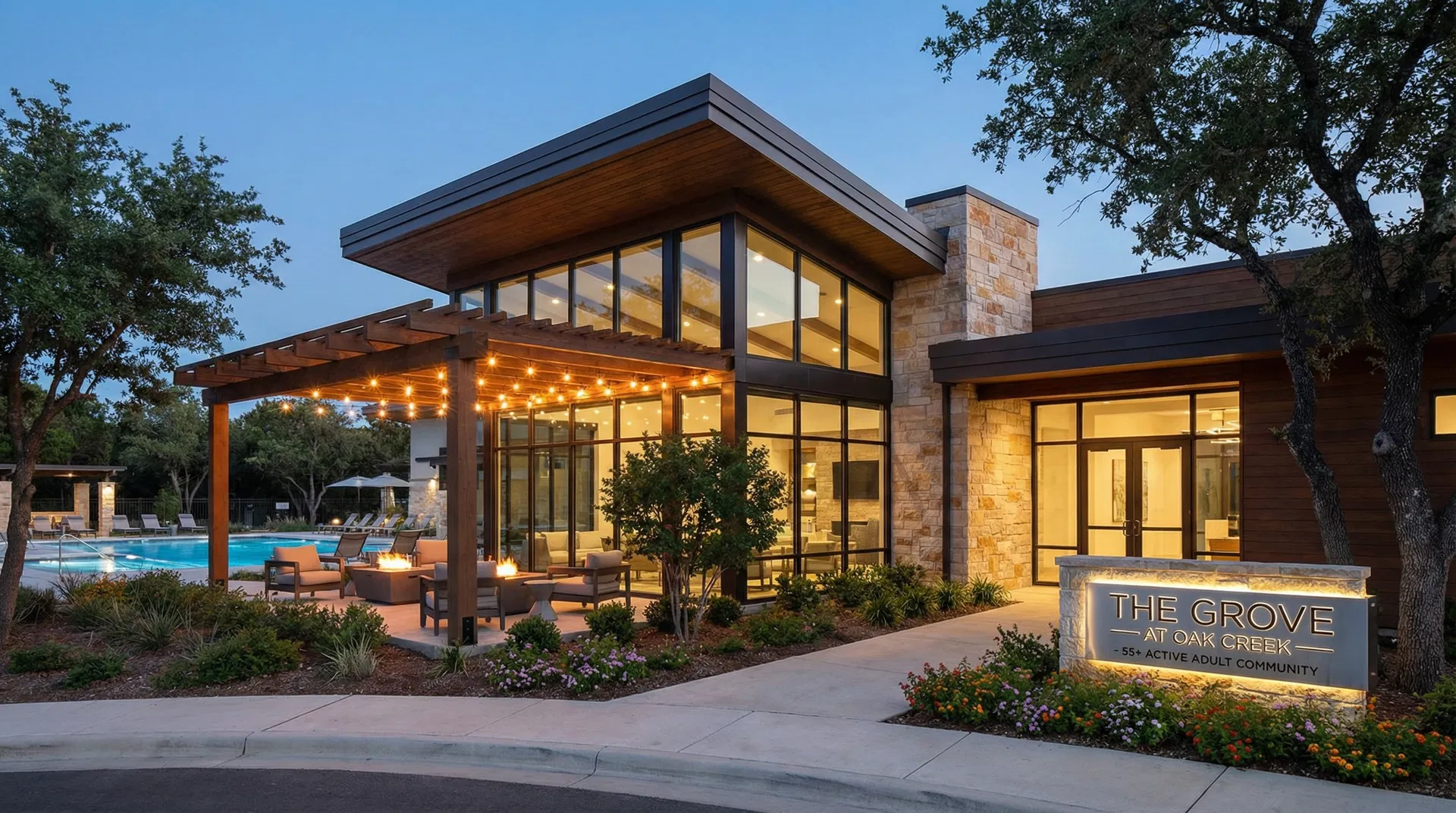 Carolina Riverside luxury clubhouse with pool in Belmont NC