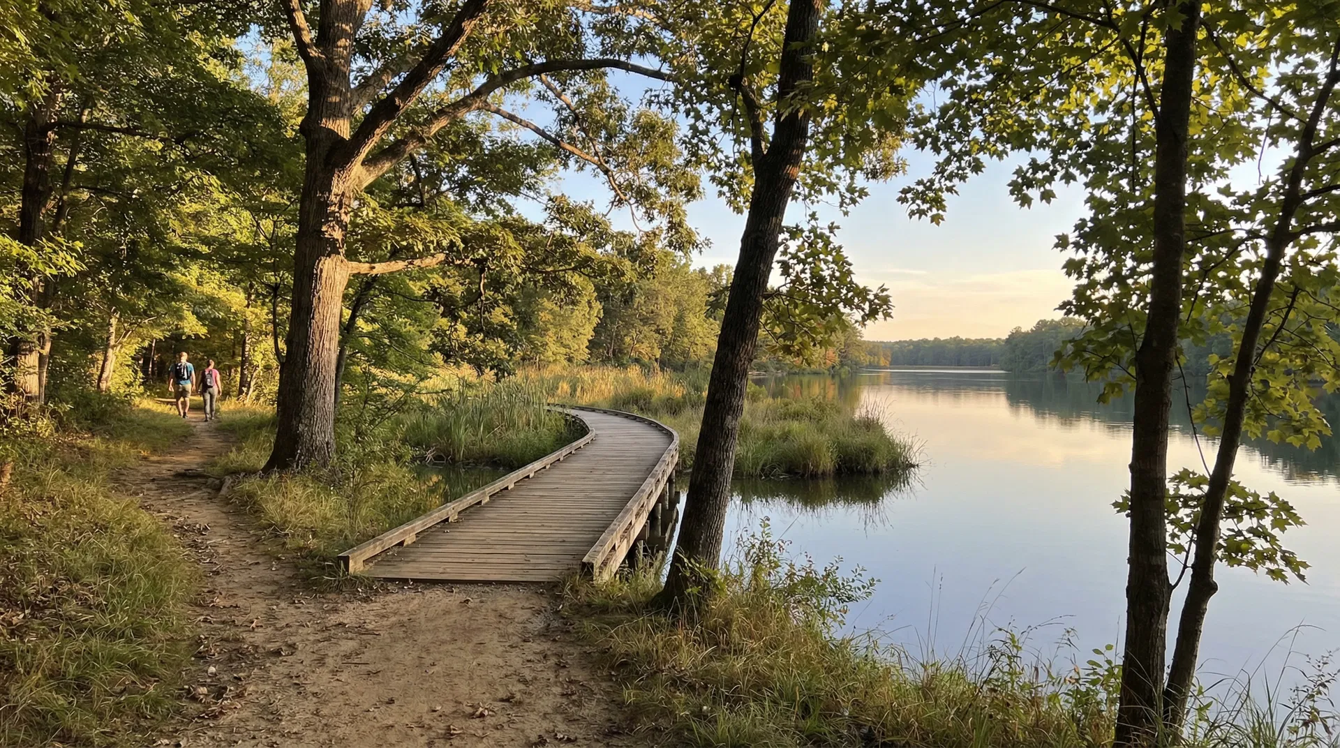 Peaceful Catawba River walking trails at Carolina Riverside