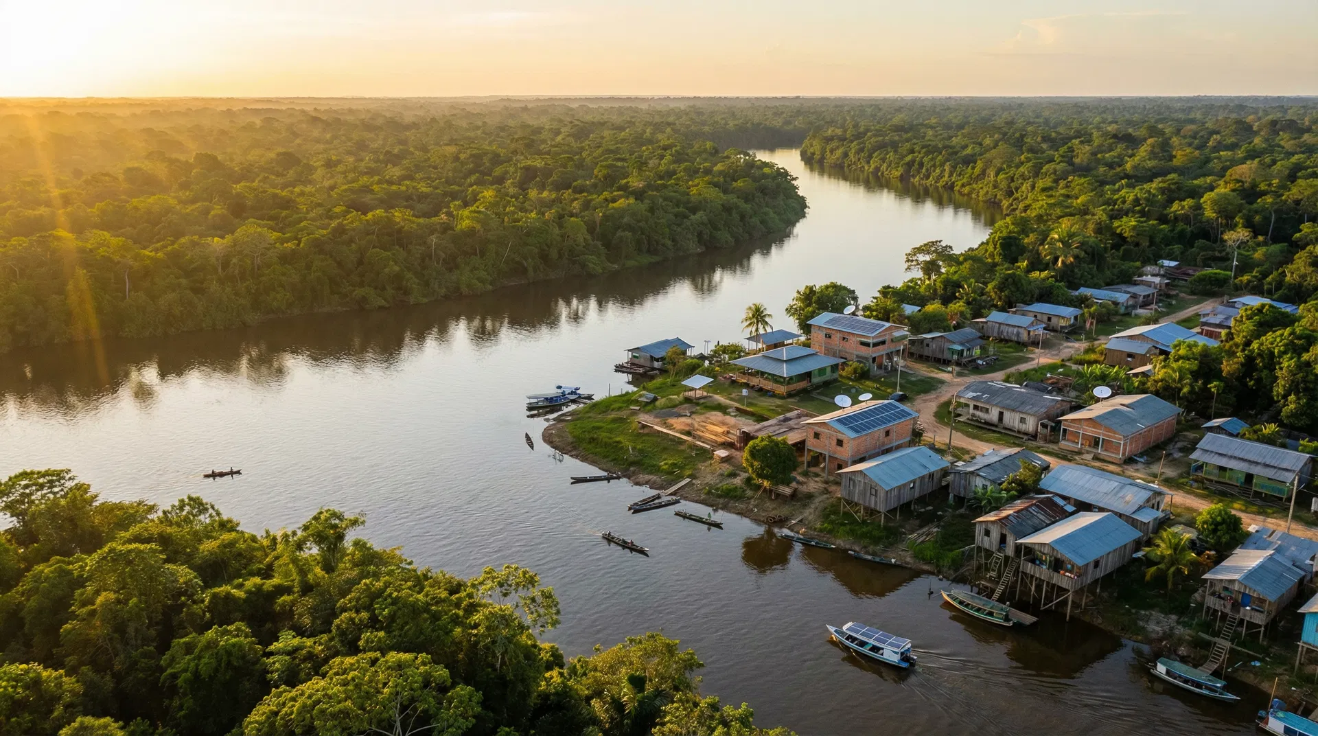 Vista aérea do Alto Solimões, Amazonas