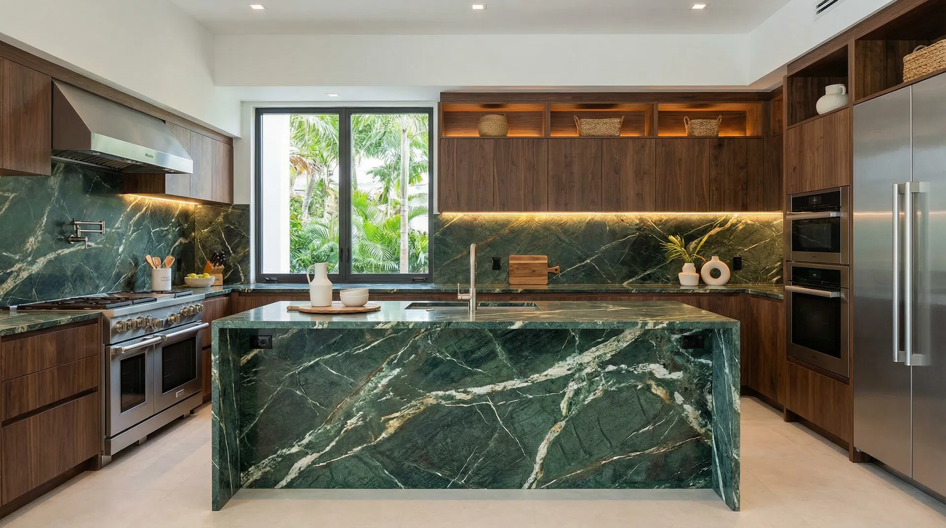 ครัวหรู — หินอ่อนเขียวอิตาลี