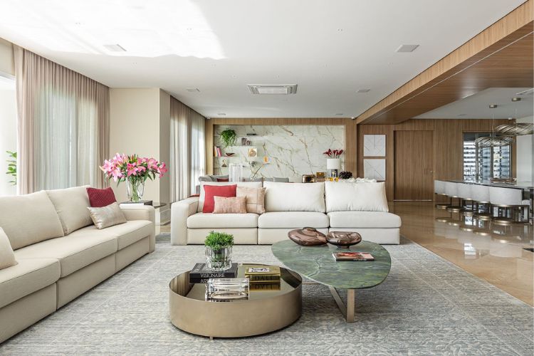 Ambiente aconchegante de alto padrão