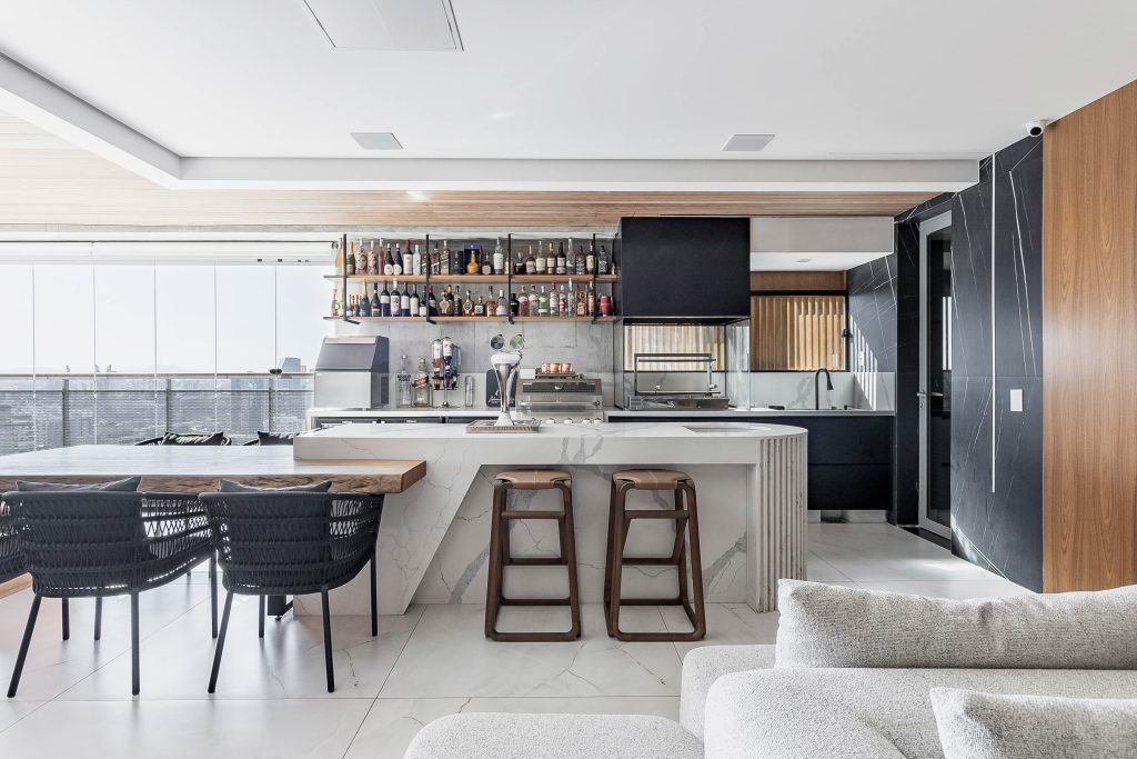 Cozinha moderna com ilha