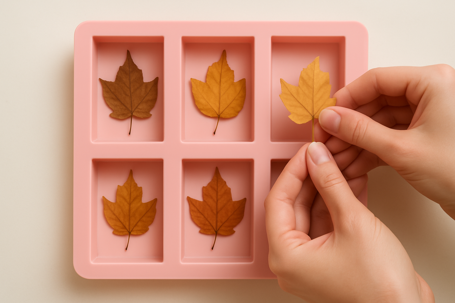 Place Leaves in Mold