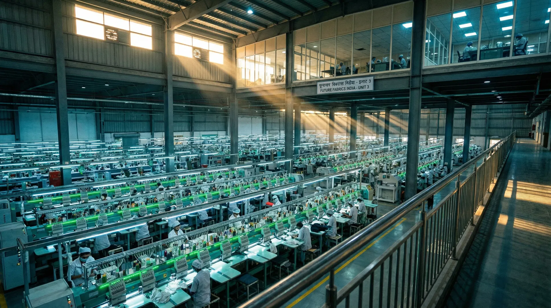 Modern textile factory in India