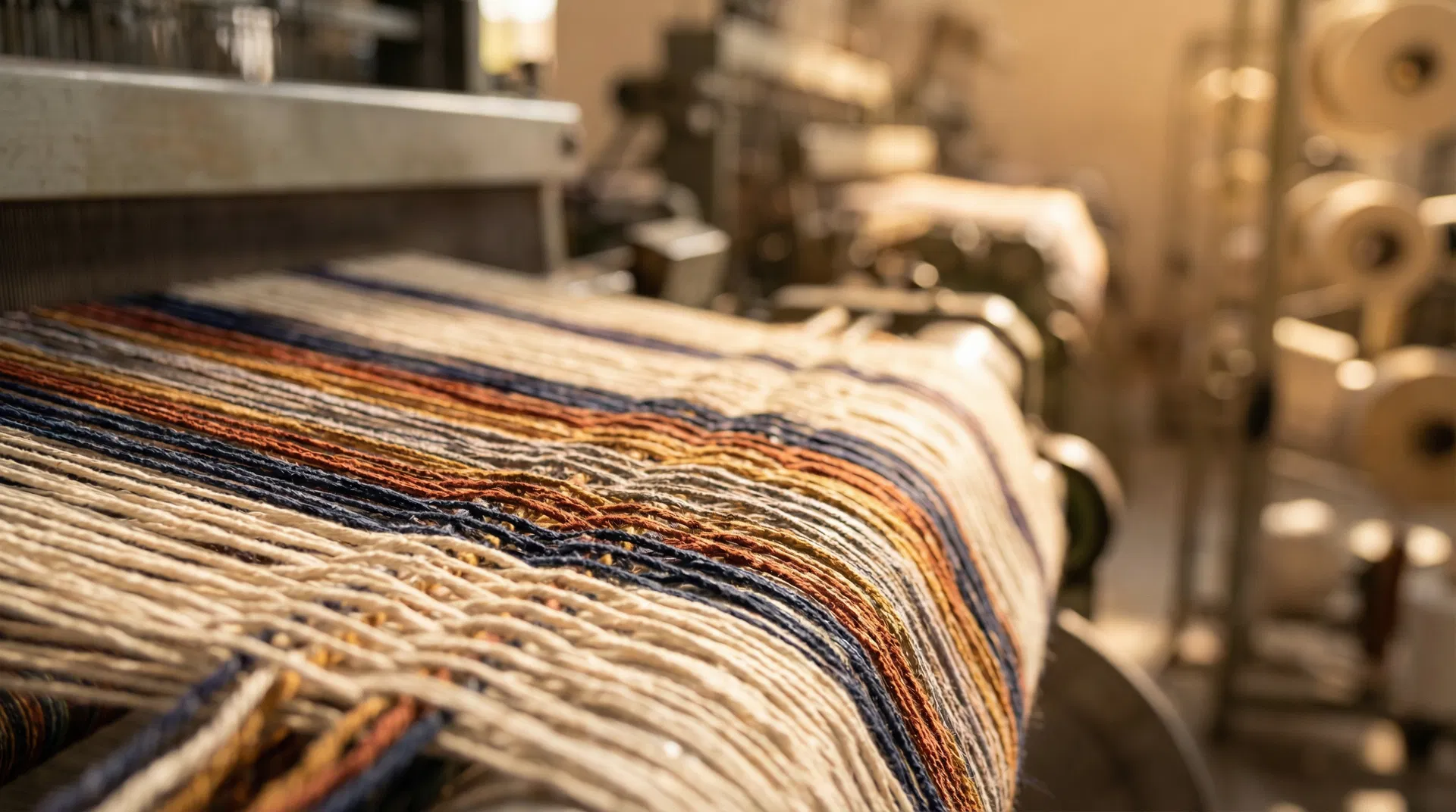 Indian cotton fabric on modern loom