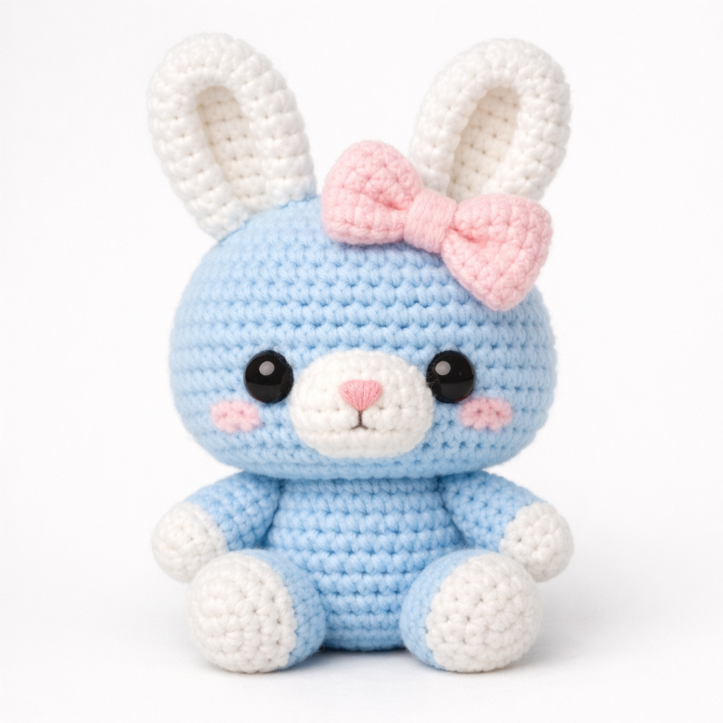 Amigurumi de Coelho com Cores Personalizadas