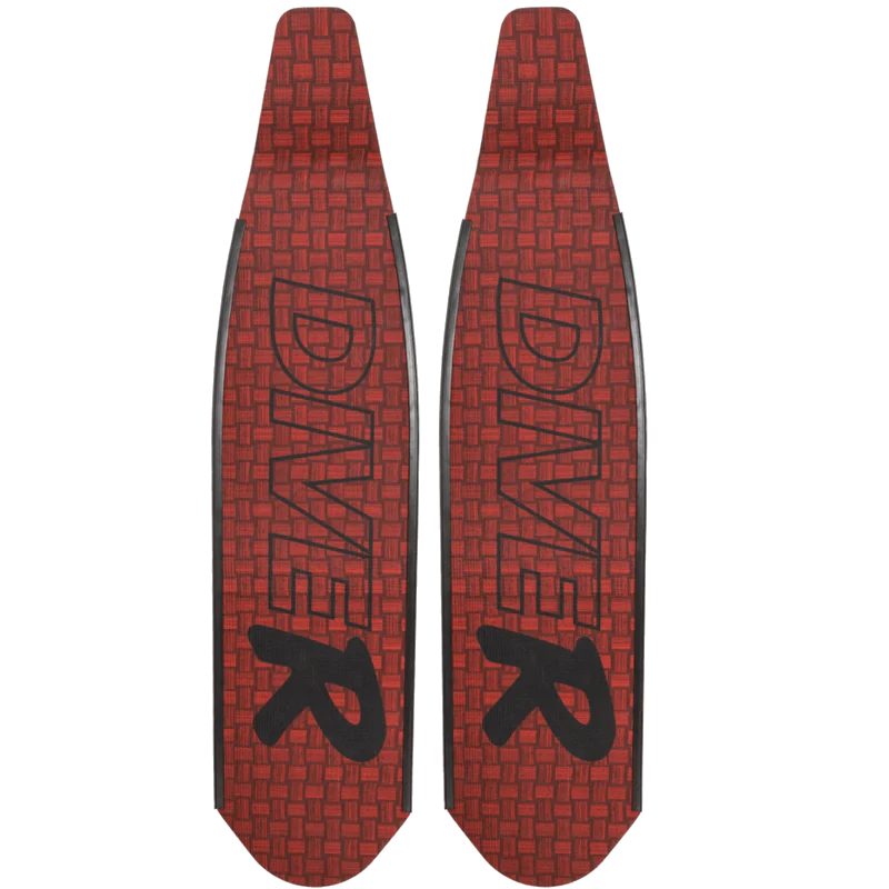 DiveR Red Innegra — Bold red Innegra carbon fins